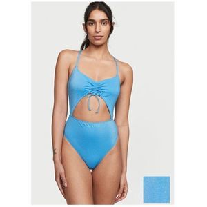 VICTORIA'S SECRET SWIM Ruched Shine Cutout One-Piece Swimsuit